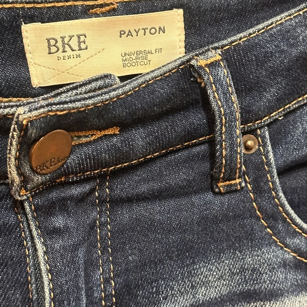 BKE Payton Dark Blue Boot Cut Jeans - Picture 2 of 9